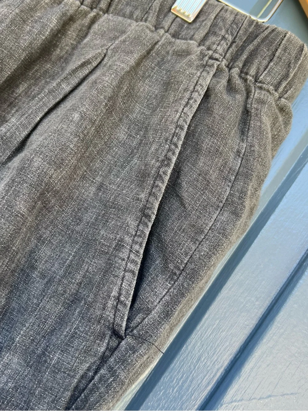 Eileen Fisher 100% Organic Linen Pant Women Size M/M